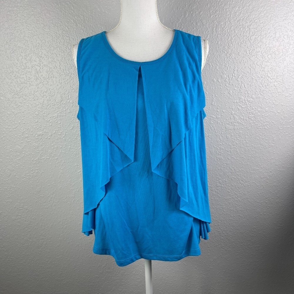 Women's Allison‎ Brittney Blouse Pretty Blue top size Large